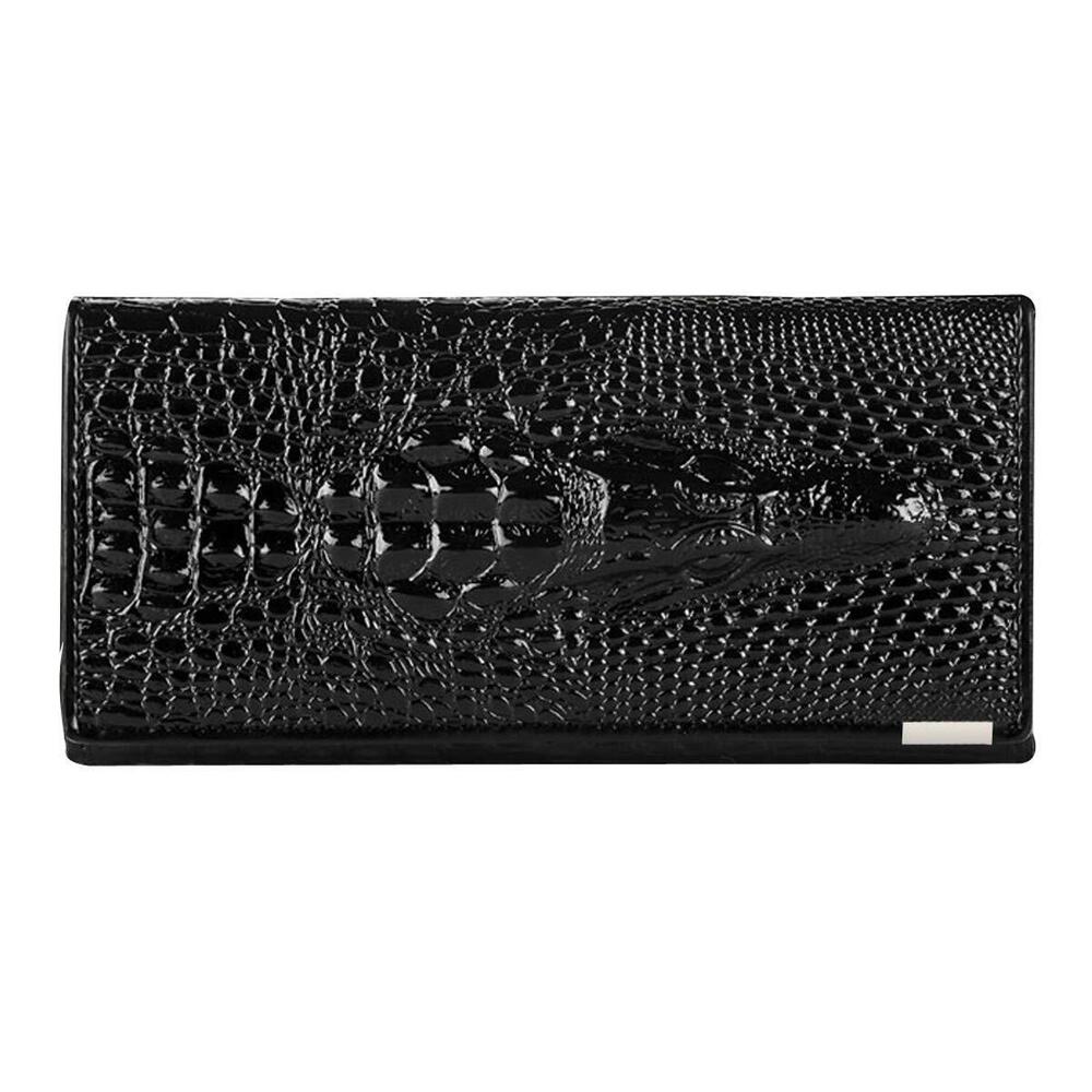 7776 Leather Wallet Embossed Crocodile Clutch Wallet Credit Card